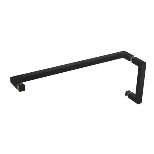 6" x 18" Square Pull / Towel Bar Combo - Matte Black