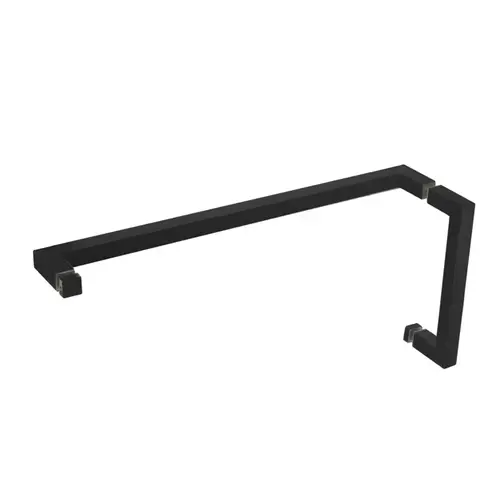 8" X 18" Square Pull / Towel Bar Combo - Matte Black 8" X 18" Square Pull / Towel Bar Combo - Matte Black