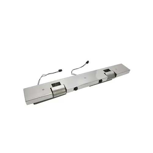 Double Door Electric Strike Stop Kit With HS3101NFS Installed - Polished Stainless Double Door Electric Strike Stop Kit With HS3101NFS Installed - Polished Stainless