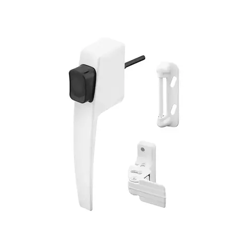 Screen And Storm Door Push Button Latch Set With Night Lock - White Finish - Fits Doors 5/8" - 1-1/4" Thick (Single Pack) Screen And Storm Door Push Button Latch Set With Night Lock - White Finish - Fits Doors 5/8" - 1-1/4" Thick (Single Pack)