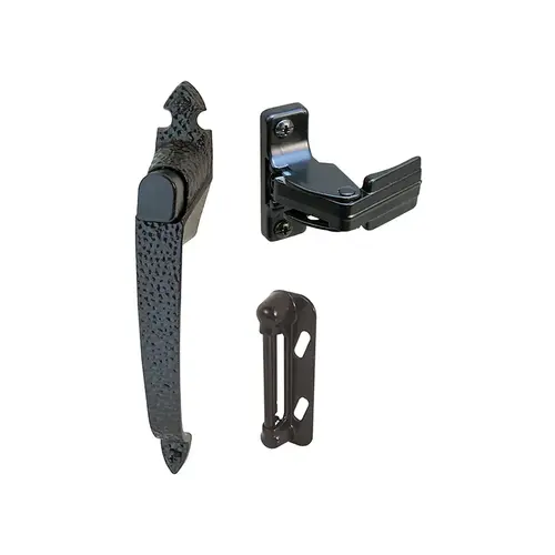 Colonial Push Button Screen Or Storm Door Latch - Black Colonial Push Button Screen Or Storm Door Latch - Black