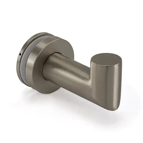 Mitered Thru-Glass Towel/Robe Hook for 3/8" and 1/2" Glass - Brushed Bronze