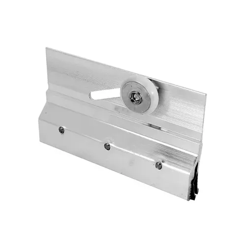Frameless Shower Door Top Bracket Roller Assembly - 3/4" Round Plastic Wheel - Ball Bearings - Extruded Aluminum - Bright Finish - pack of 2 Frameless Shower Door Top Bracket Roller Assembly - 3/4" Round Plastic Wheel - Ball Bearings - Extruded Aluminum - Bright Finish - pack of 2