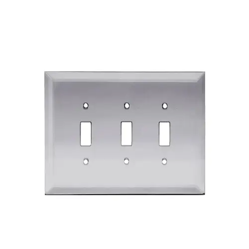 5-1/4" x 7-1/4" Triple Toggle Gray Glass Mirror Plate 5-1/4" x 7-1/4" Triple Toggle Gray Glass Mirror Plate