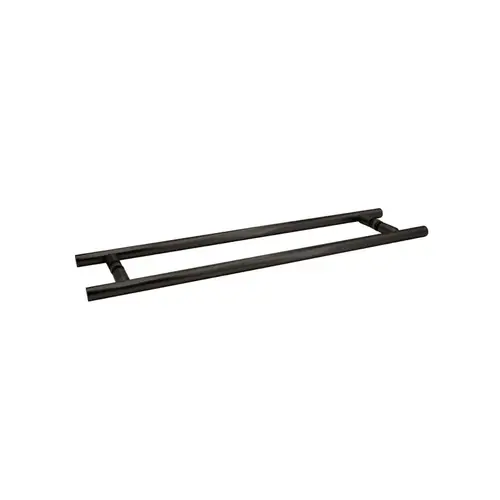 Back-to-Back Ladder Style Towel Bar, Brass Material, 18" Center To Center, 3/4" Tube Diameter, Oil Rubbed Bronze Finish Back-to-Back Ladder Style Towel Bar, Brass Material, 18" Center To Center, 3/4" Tube Diameter, Oil Rubbed Bronze Finish