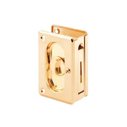 Pocket Door Privacy Lock With Pull - Replace Old Or Damaged Pocket Door Locks Quickly And Easily - Polished Brass - 3-3/4" (Single Pack) Pocket Door Privacy Lock With Pull - Replace Old Or Damaged Pocket Door Locks Quickly And Easily - Polished Brass - 3-3/4" (Single Pack)