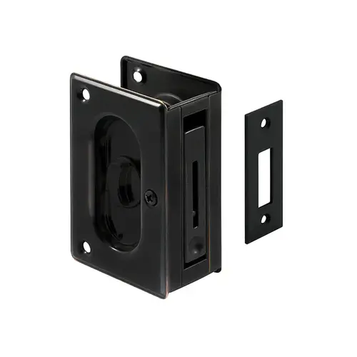 Pocket Door Privacy Lock With Pull - Replace Old Or Damaged Pocket Door Locks Quickly And Easily - Classic Bronze - 3-3/4" (Single Pack) Pocket Door Privacy Lock With Pull - Replace Old Or Damaged Pocket Door Locks Quickly And Easily - Classic Bronze - 3-3/4" (Single Pack)