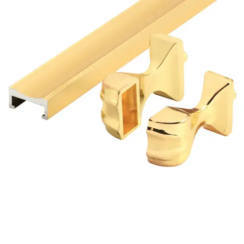 Shower Door Towel Bar and Bracket - Brass Shower Door Towel Bar and Bracket - Brass