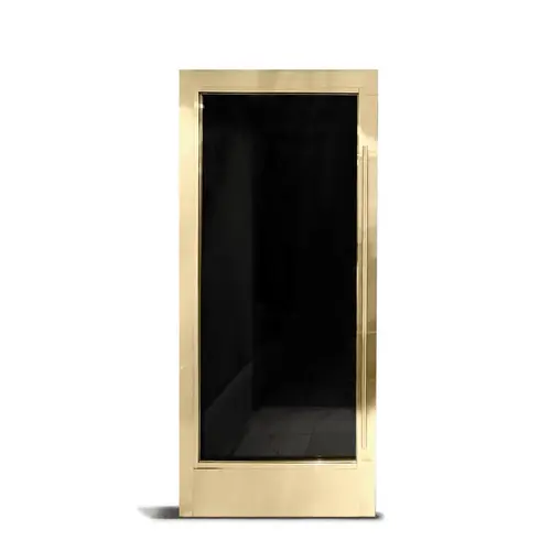 LUXE 300 Series Custom Single Door - 3-13/16" Stile - Polished Brass