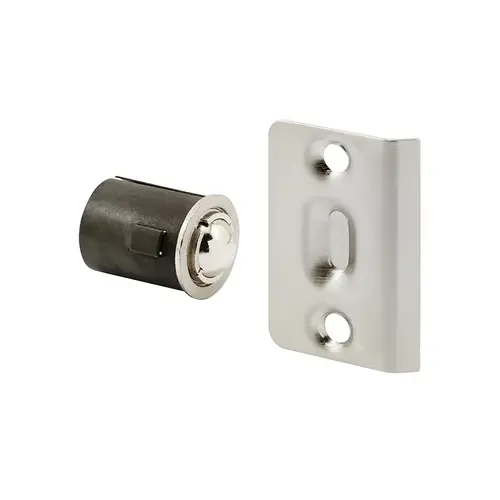 Satin Nickel Drive-In Ball Catch With Strike Satin Nickel Drive-In Ball Catch With Strike