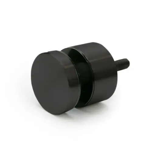 Glass Rail Standoff Base and Cap - 2" x 1" - Matte Black