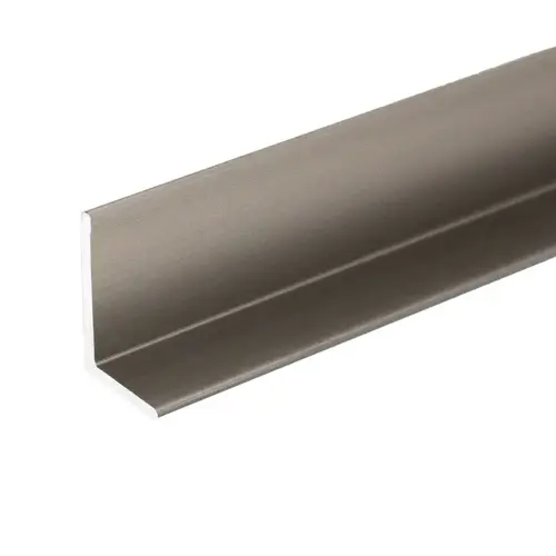 5/16" Alum L-Angle Extrusion Brushed Nickel 84" Length 5/16" Alum L-Angle Extrusion Brushed Nickel 84" Length
