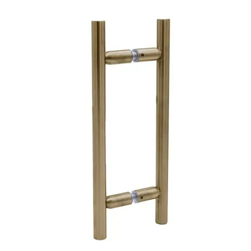 12" Ladder Handle Back-to-Back 8" Center-to-Center - Brushed Bronze