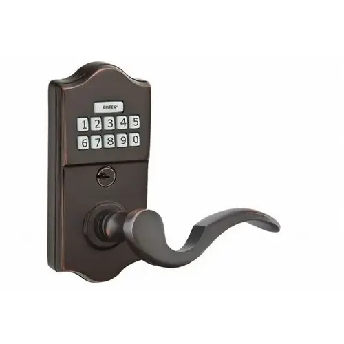 Cortina Right Hand Classic Leverset Electronic Keypad Lock Lever Set with Adjustable Latch Oil Rubbed Bronze Finish Cortina Right Hand Classic Leverset Electronic Keypad Lock Lever Set with Adjustable Latch Oil Rubbed Bronze Finish