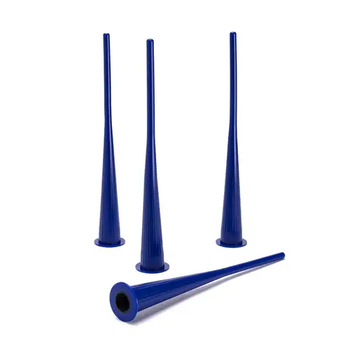Rigid 8" Sealant Nozzle, Blue Color, 4 Per Pack, Threaded Application Compatible, Flexible Design For Hard To Reach Areas