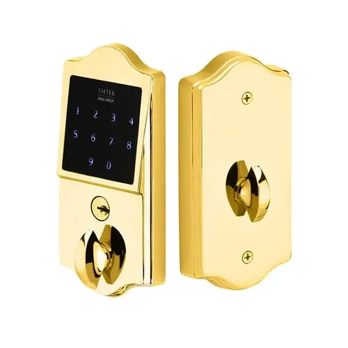 Emtouch Classic Electronic Touchscreen Deadbolt Bright Brass Finish Emtouch Classic Electronic Touchscreen Deadbolt Bright Brass Finish