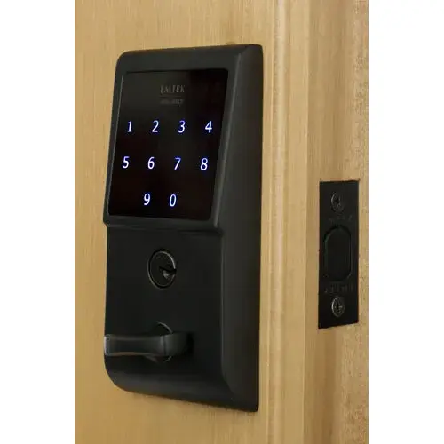 Emtouch Electronic Touchscreen Deadbolt Flat Black Finish Emtouch Electronic Touchscreen Deadbolt Flat Black Finish