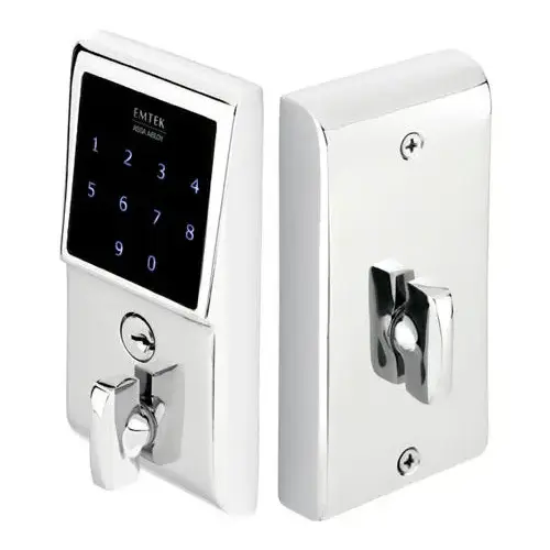 Emtouch Electronic Touchscreen Deadbolt Bright Chrome Finish