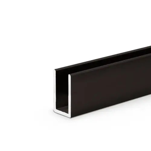 Classic U-Channel 1" Tall For 3/8" Glass - 95" Long - Oil Rubbed Bronze Classic U-Channel 1" Tall For 3/8" Glass - 95" Long - Oil Rubbed Bronze