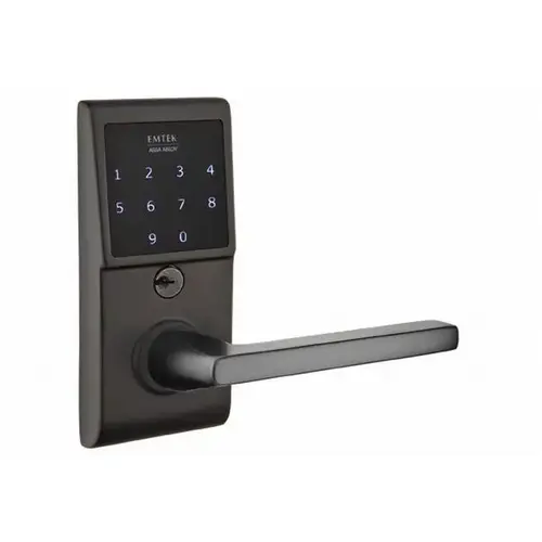 Helios Left Hand Emtouch Leverset Electronic Touchscreen Lock Flat Black Finish Helios Left Hand Emtouch Leverset Electronic Touchscreen Lock Flat Black Finish