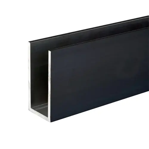 3/4" x 1-1/2" Deep U-Channel Matte Black 48" Length 3/4" x 1-1/2" Deep U-Channel Matte Black 48" Length
