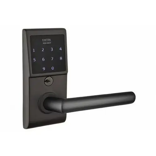 Stuttgart Left Hand Emtouch Leverset Electronic Touchscreen Lock Flat Black Finish Stuttgart Left Hand Emtouch Leverset Electronic Touchscreen Lock Flat Black Finish
