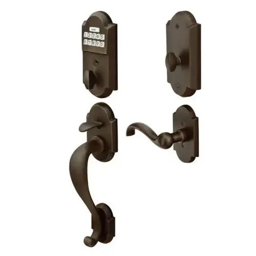 Teton Right Hand with Sandcast Bronze Electronic Keypad Single Cylinder Handleset Medium Bronze Finish Teton Right Hand with Sandcast Bronze Electronic Keypad Single Cylinder Handleset Medium Bronze Finish