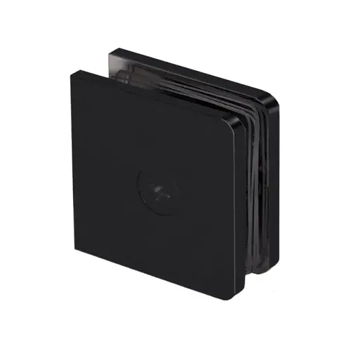 Junior Traditional Fixed Panel Clamp 1-3/4" x 1-3/4" For 1/4" Glass - Matte Black Junior Traditional Fixed Panel Clamp 1-3/4" x 1-3/4" For 1/4" Glass - Matte Black