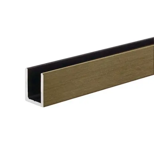 Classic U-Channel 3/8" Glass- Brushed Bronze 95" Length