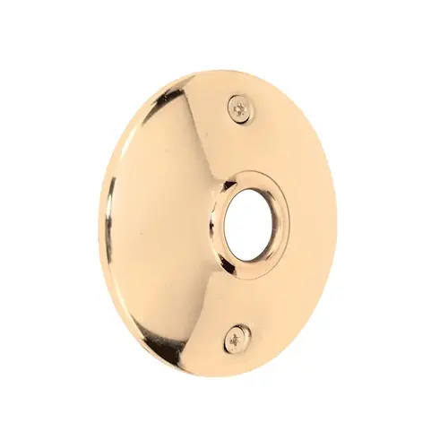 Door Knob Rosettes - 3" Outside Diameter - Polished Solid Brass (Single Pack)