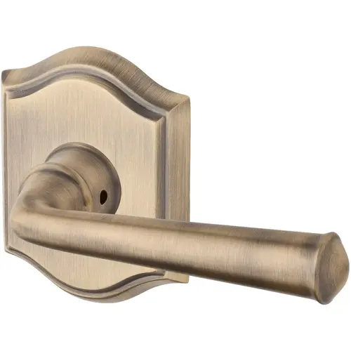 Privacy Federal Lever and Traditional Arch Rose with 6AL Latch and Dual Strike Matte Brass and Black Finish Privacy Federal Lever and Traditional Arch Rose with 6AL Latch and Dual Strike Matte Brass and Black Finish