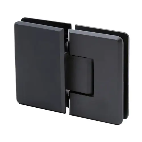 Preston Series 180 Degree Glass-to-Glass Hinge, Brass Material, 3/8" to 1/2" Glass Thickness, 3-1/2" Height, Oil Rubbed Bronze Finish Preston Series 180 Degree Glass-to-Glass Hinge, Brass Material, 3/8" to 1/2" Glass Thickness, 3-1/2" Height, Oil Rubbed Bronze Finish