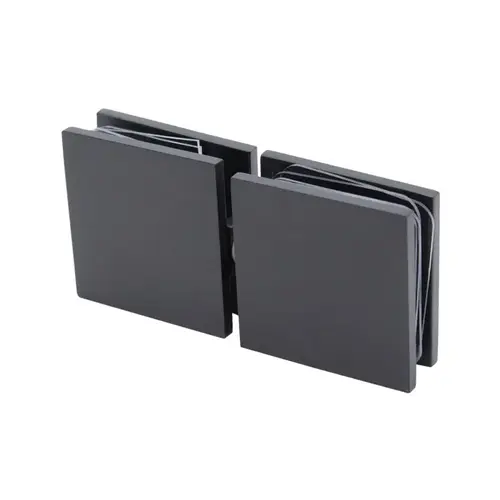 Square 180 Deg Glass-to-Glass Pivotable Transom Clamp - Matte Black