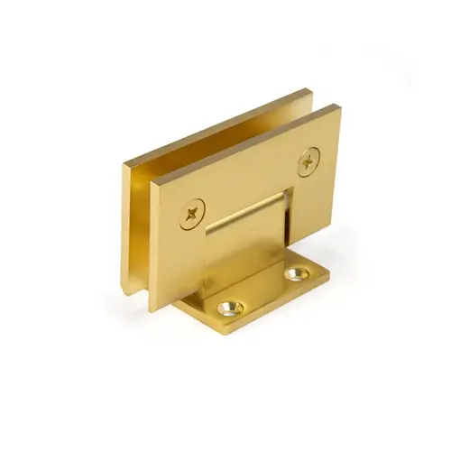 Glendale Square Wall Mount Hinge 5 Degree Positive Close Short Back Plate - Satin Brass Glendale Square Wall Mount Hinge 5 Degree Positive Close Short Back Plate - Satin Brass