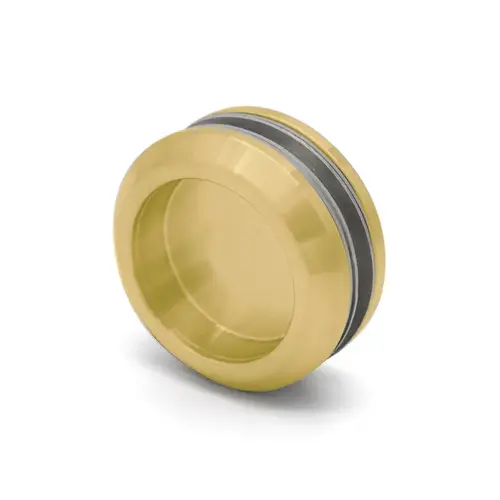 Thru-Glass Finger Pull - 3/8" & 1/2" Glass -Satin Brass Thru-Glass Finger Pull - 3/8" & 1/2" Glass -Satin Brass