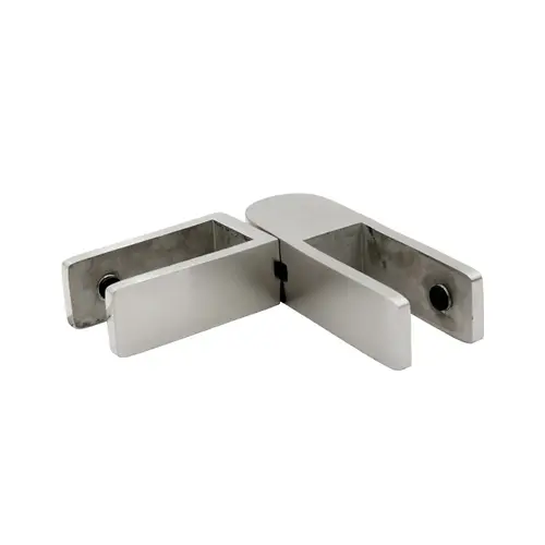 Stabilizing Glass Clamp Adjustable Glass-to-Glass 11/16"-13/16" Glass - Brushed Stainless