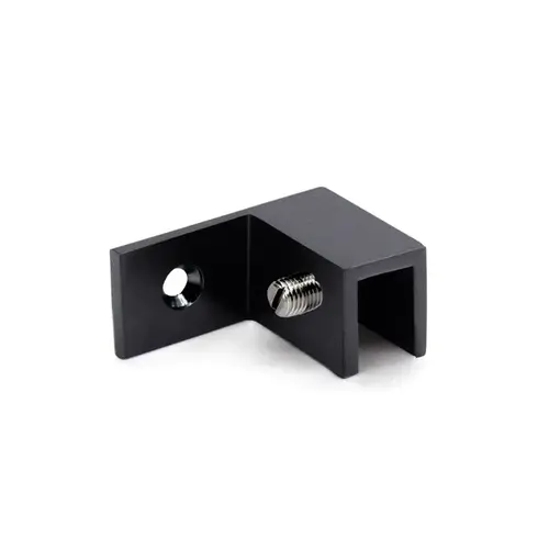 FHC SFC1RMB Right Hand Wall Mount Slip Fit Glass Clamp, Brass Material, 5/16" to 1/2" Glazing Thickness, Matte Black Finish Right Hand Wall Mount Slip Fit Glass Clamp, Brass Material, 5/16" to 1/2" Glazing Thickness, Matte Black Finish