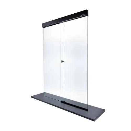 Shannon Frameless Pass-Thru Window XX - Black Bronze Anodized Shannon Frameless Pass-Thru Window XX - Black Bronze Anodized