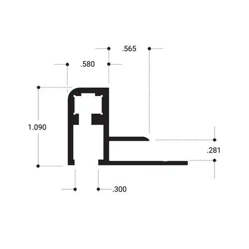 Aluminum Extrusion Clear Anodized 72" Stock Length - pack of 2 Aluminum Extrusion Clear Anodized 72" Stock Length - pack of 2
