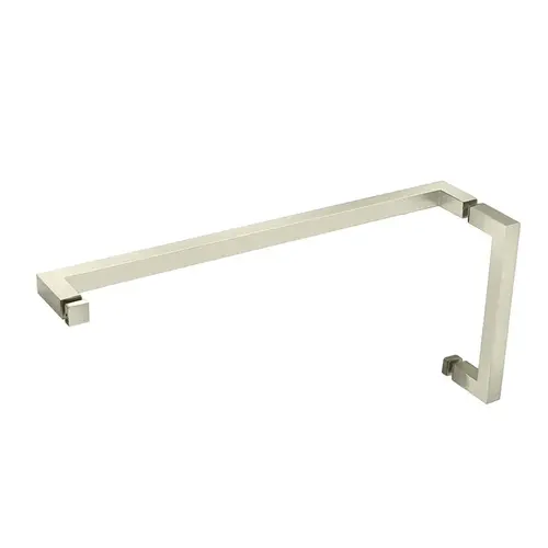 8" X 18" Square Pull / Towel Bar Combo - Polished Nickel 8" X 18" Square Pull / Towel Bar Combo - Polished Nickel