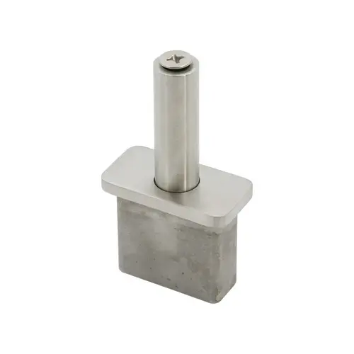 Fixed Stem For 1" x 2" Rectangular Rail - Brushed Stainless Fixed Stem For 1" x 2" Rectangular Rail - Brushed Stainless