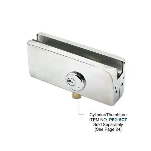 dormakaba Bottom Lock Patch Fitting for 3/4" Glass - Brushed Stainless dormakaba Bottom Lock Patch Fitting for 3/4" Glass - Brushed Stainless