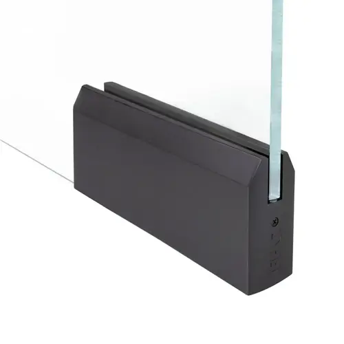 4" Tapered 12" Patch Rail Without Lock For 3/4" Glass - Dark Bronze Anodized 4" Tapered 12" Patch Rail Without Lock For 3/4" Glass - Dark Bronze Anodized