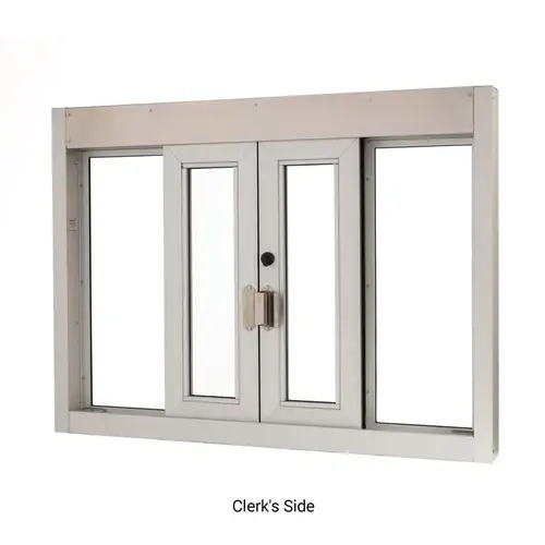 Self-Closing Bi-Parting 0XX0 Window - 42" x 36"- 1/4" Tempered Glass - Satin Anodized Self-Closing Bi-Parting 0XX0 Window - 42" x 36"- 1/4" Tempered Glass - Satin Anodized