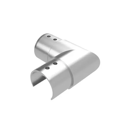 Top Rail Round Fitting 1.66" Diameter 90 degree Elbow - Brushed Stainless Top Rail Round Fitting 1.66" Diameter 90 degree Elbow - Brushed Stainless