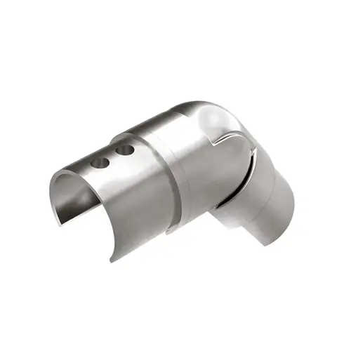 Top Rail Fitting - 1.9" Diameter Adjustable Down Elbow - Brushed Stainless Top Rail Fitting - 1.9" Diameter Adjustable Down Elbow - Brushed Stainless