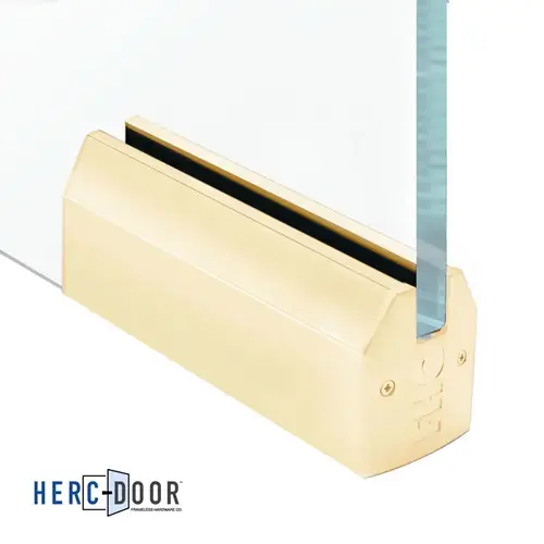 2-1/2" Tapered Patch Rail 9-1/2" Long Without lock For 1/2" Glass - Satin Brass 2-1/2" Tapered Patch Rail 9-1/2" Long Without lock For 1/2" Glass - Satin Brass