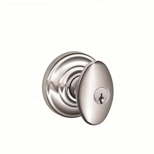Siena Knob with Andover Rose Keyed Entry Lock C Keyway with 16211 Latch and 10063 Strike Bright Chrome Finish Siena Knob with Andover Rose Keyed Entry Lock C Keyway with 16211 Latch and 10063 Strike Bright Chrome Finish