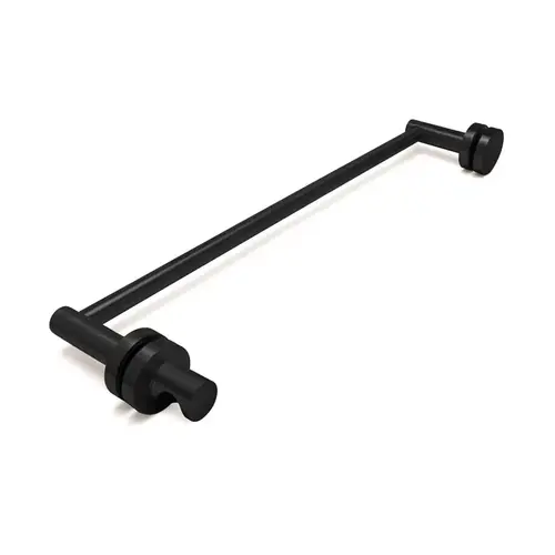 Elite Towel Bar With Finger Grip Knob, Brass Material, Tubular Construction, 18" Center To Center, Matte Black Finish Elite Towel Bar With Finger Grip Knob, Brass Material, Tubular Construction, 18" Center To Center, Matte Black Finish