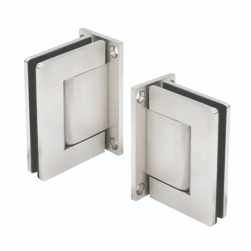 Panorama Series Self Closing Hydraulic Hinges - Sold In Pairs - Wall Mount Non Hold Open - Brushed Stainless Panorama Series Self Closing Hydraulic Hinges - Sold In Pairs - Wall Mount Non Hold Open - Brushed Stainless